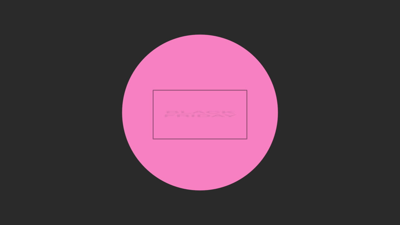 viernes negro en círculo rosa en degradado moderno negro