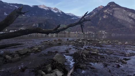 walensee lake walen switzerland swiss alps alpine nature snow covered peak