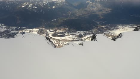 pemberton valley viewed from the top of mt currie in brtish columbia, canada