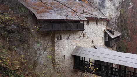 serbian orthodox monastery of black river near ribarice and novi pazar, built in the rock in the xiii century