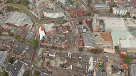 Pan-down-aerial-shot-over-Watford-town-High-street