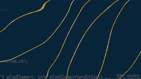 animation of lines over computer programming language against black background