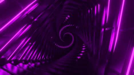 túnel espiral púrpura abstracto