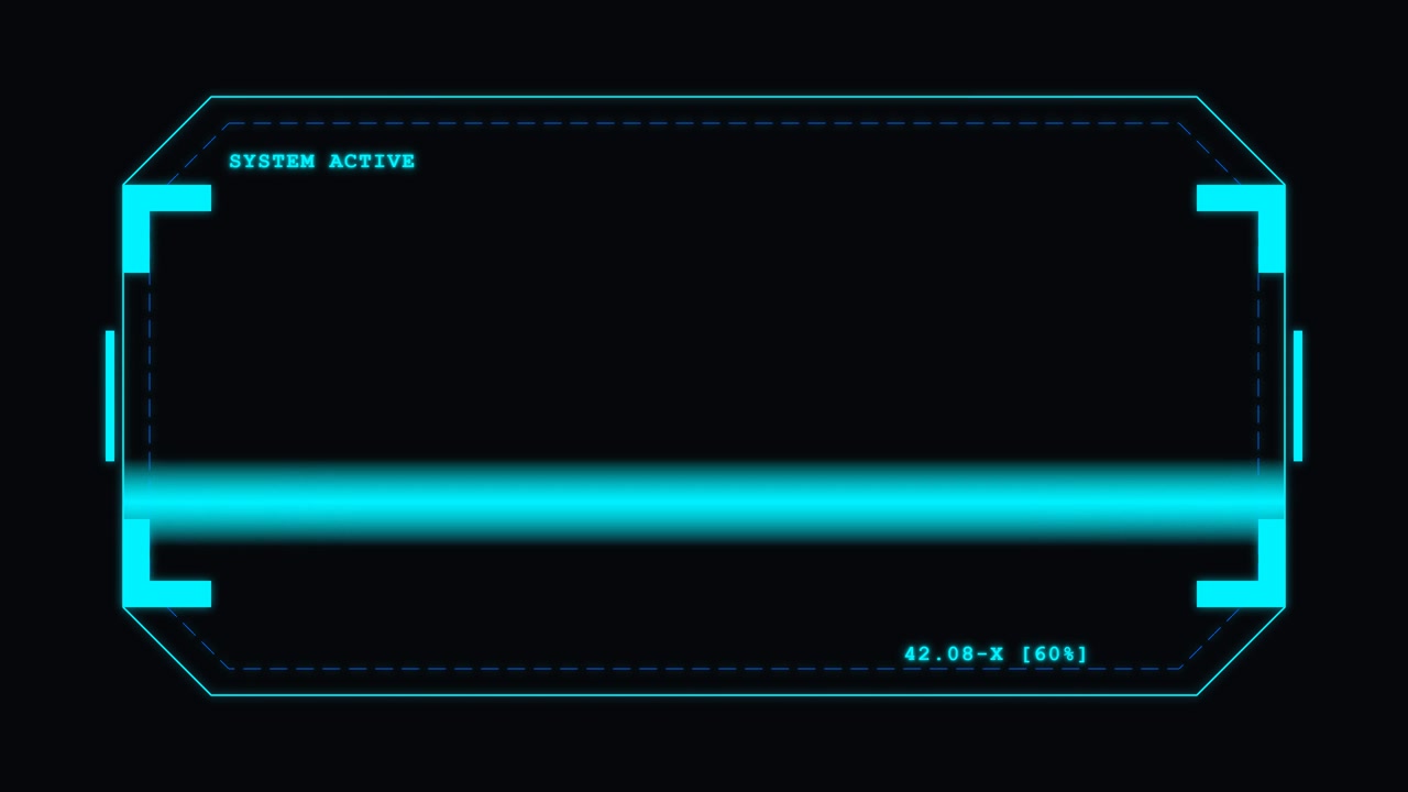 Futuristic Digital Interface Frame with System Loading Animation