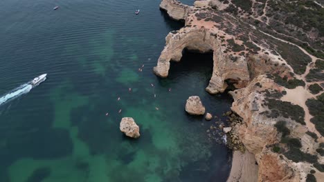 Stationary-drone-shot-of-Portuguese-Coast