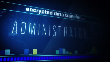 Animación-De-Transferencia-De-Datos-Cifrados-Con-Interfaz-Digital-Intermitente