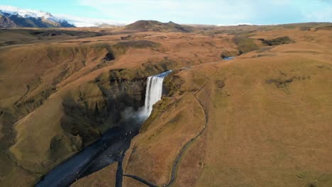 Skogafoss-Waterfall-seen-from-above-during-magic-hour