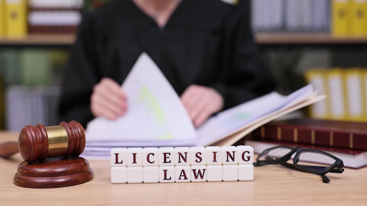 Licensing Law Concept with Gavel and Judge