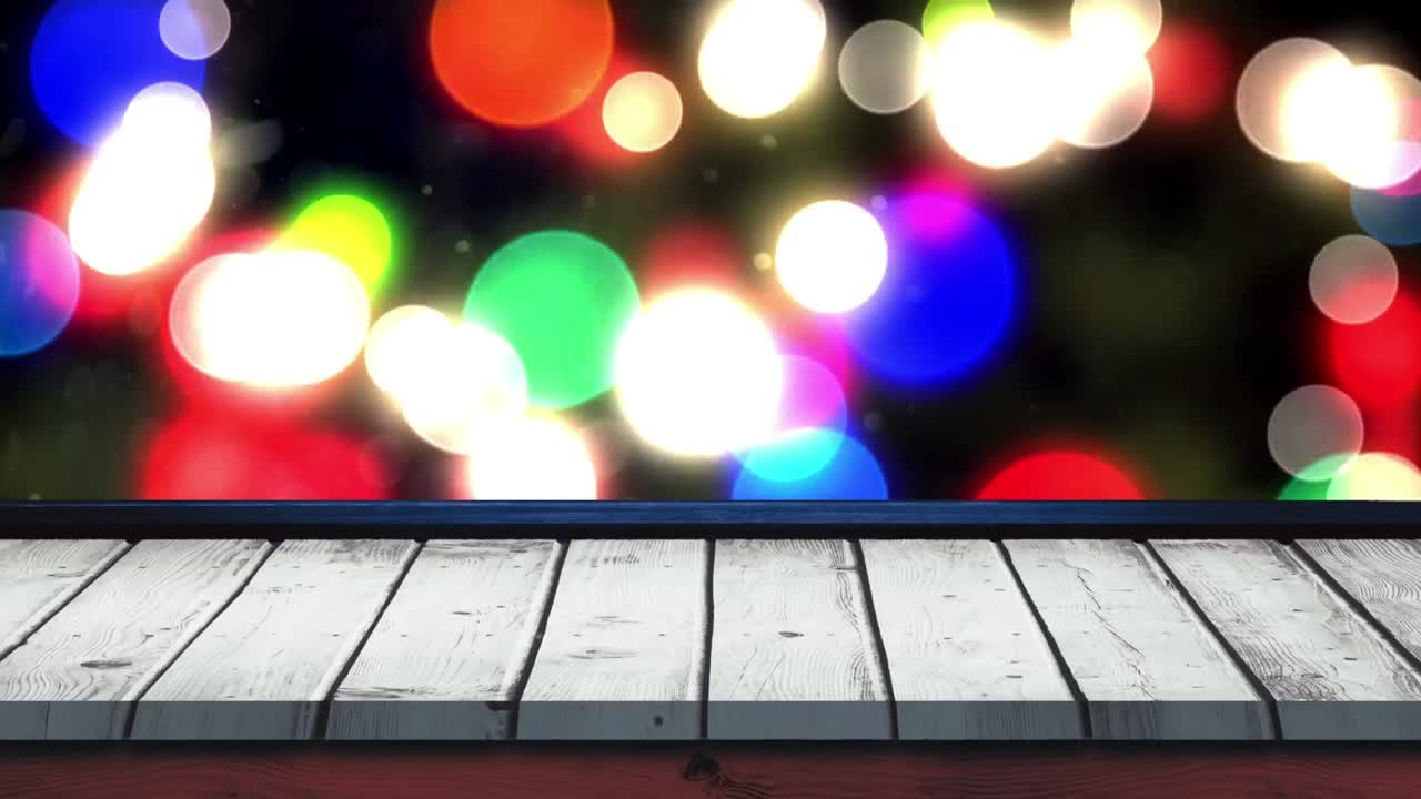 검은 바탕에  ⁇ 박이는 다채로운 빛의 반점의 애니메이션