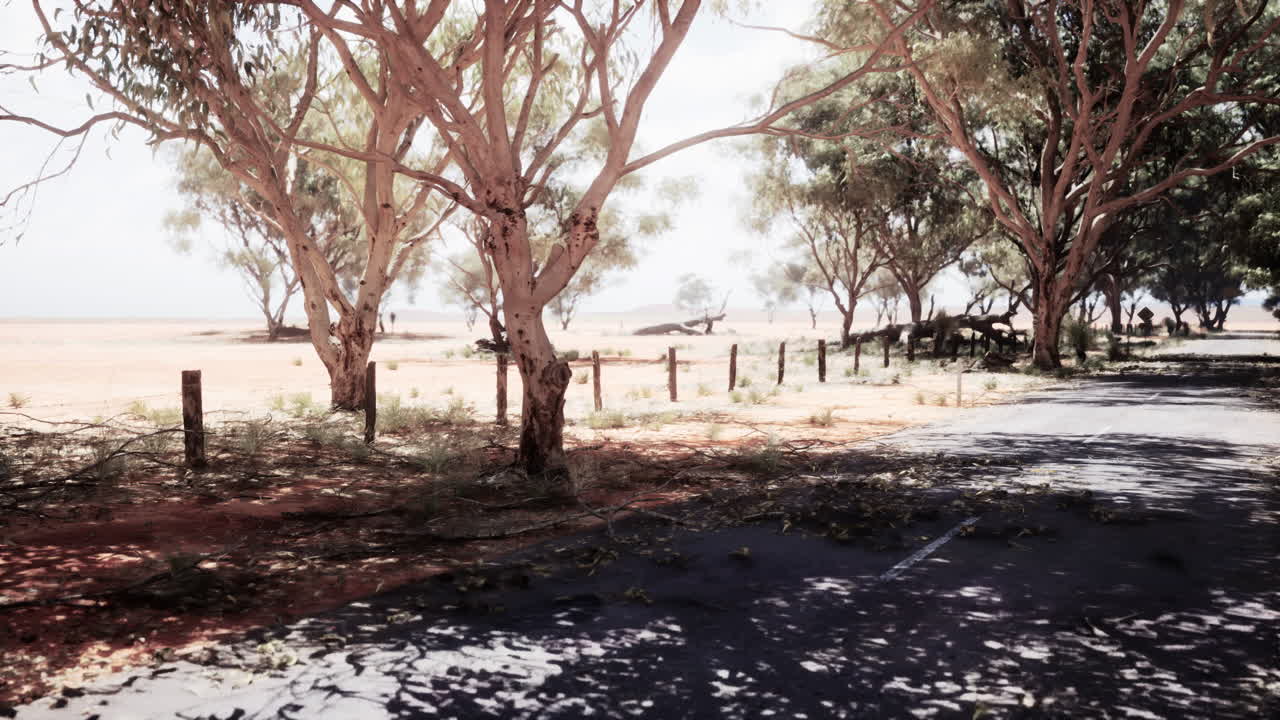 camino desolado en el interior de australia