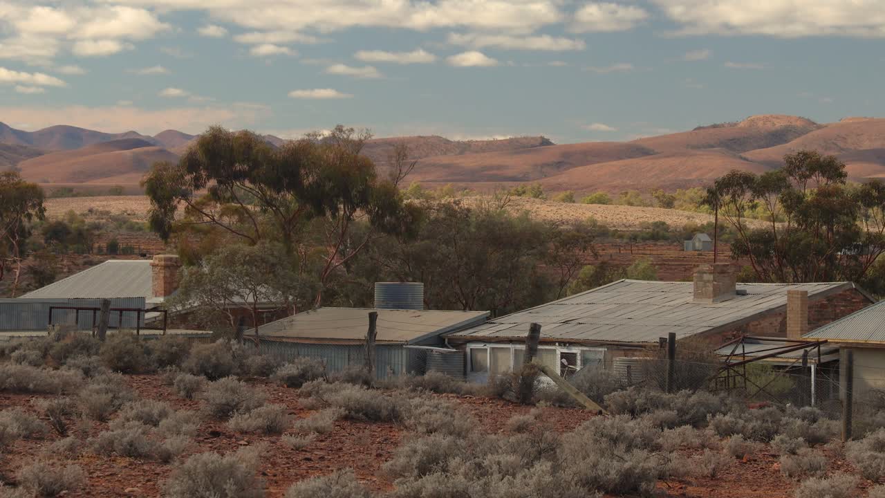 Beautiful shot of Beltana, a historic town nestled in South Australia's rugged Flinders Ranges. Showcase its unique outback architecture and arid landscape and authentic Australian heritage.