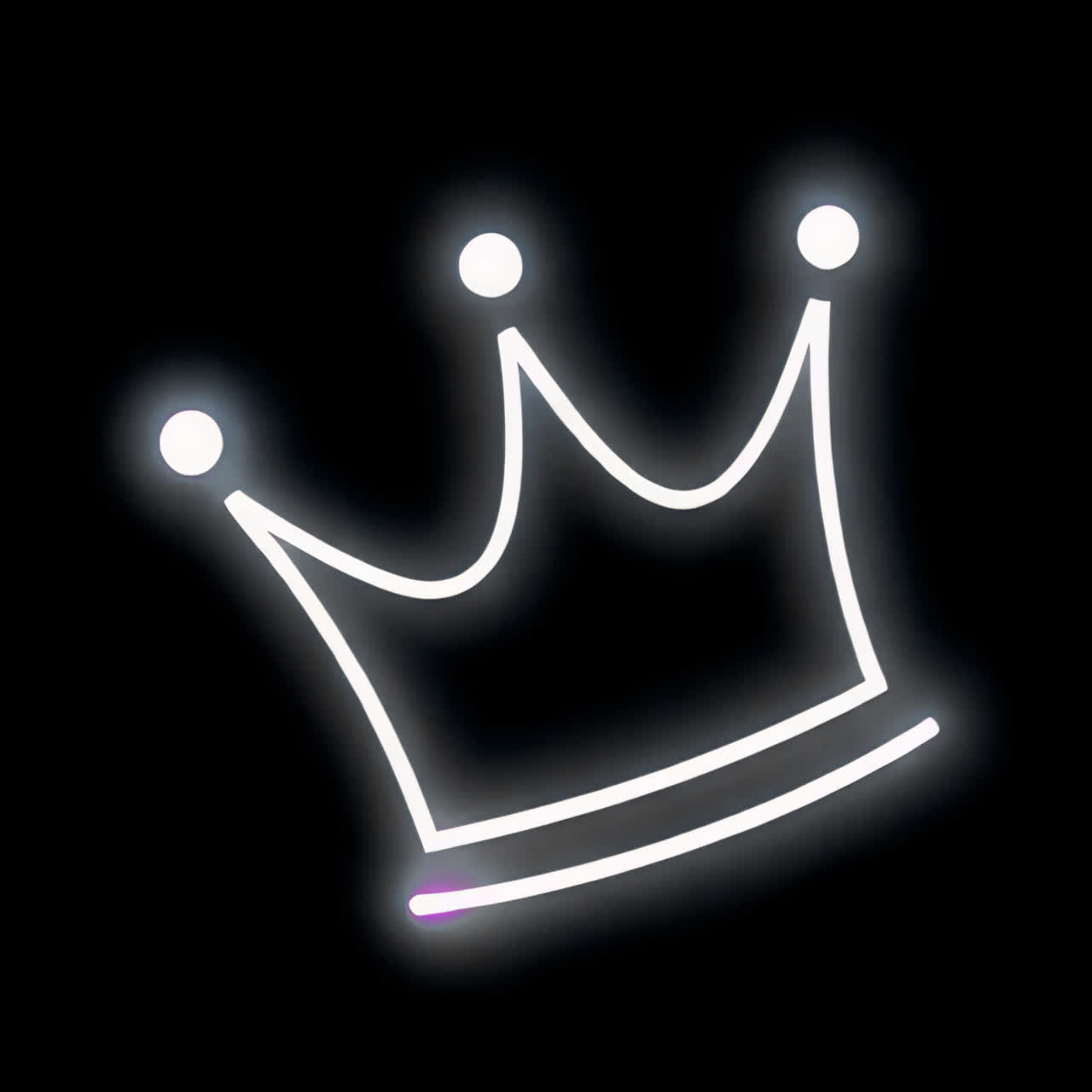 Animation eines leuchtenden Kronen-Icon-Designs, isolierte Ressource, transparentes 4K-Video, Alpha-Kanal, ProRes 4444