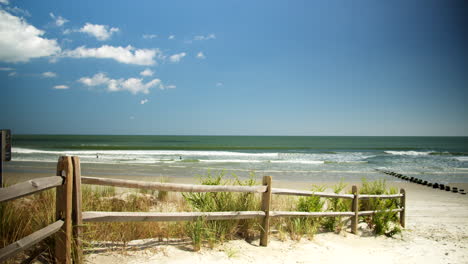 walking to the beach in sea isle city, nj