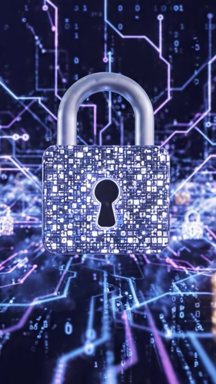 A Journey Through the Digital Realm: Exploring the Transition from Ethereal Clouds to Secure Cyber Lock Mechanisms Representing Digital Protection and Data Security
