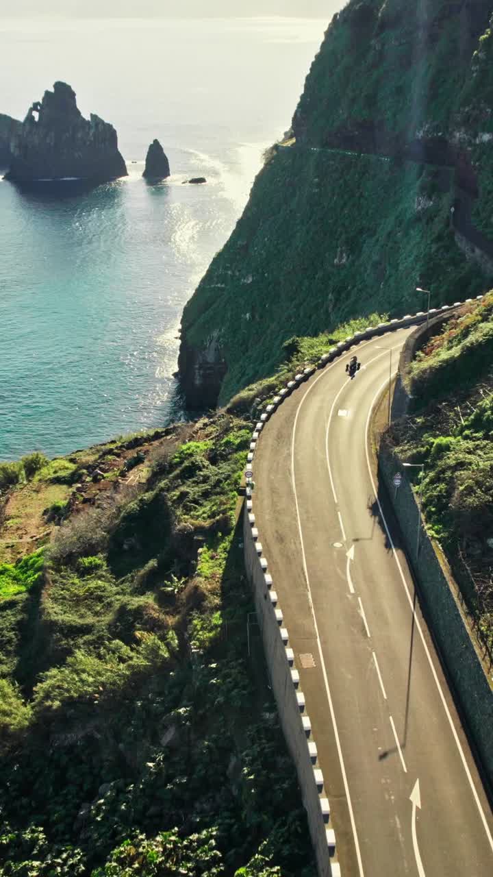 Coastal Road Winding Through Dramatic Cliffs