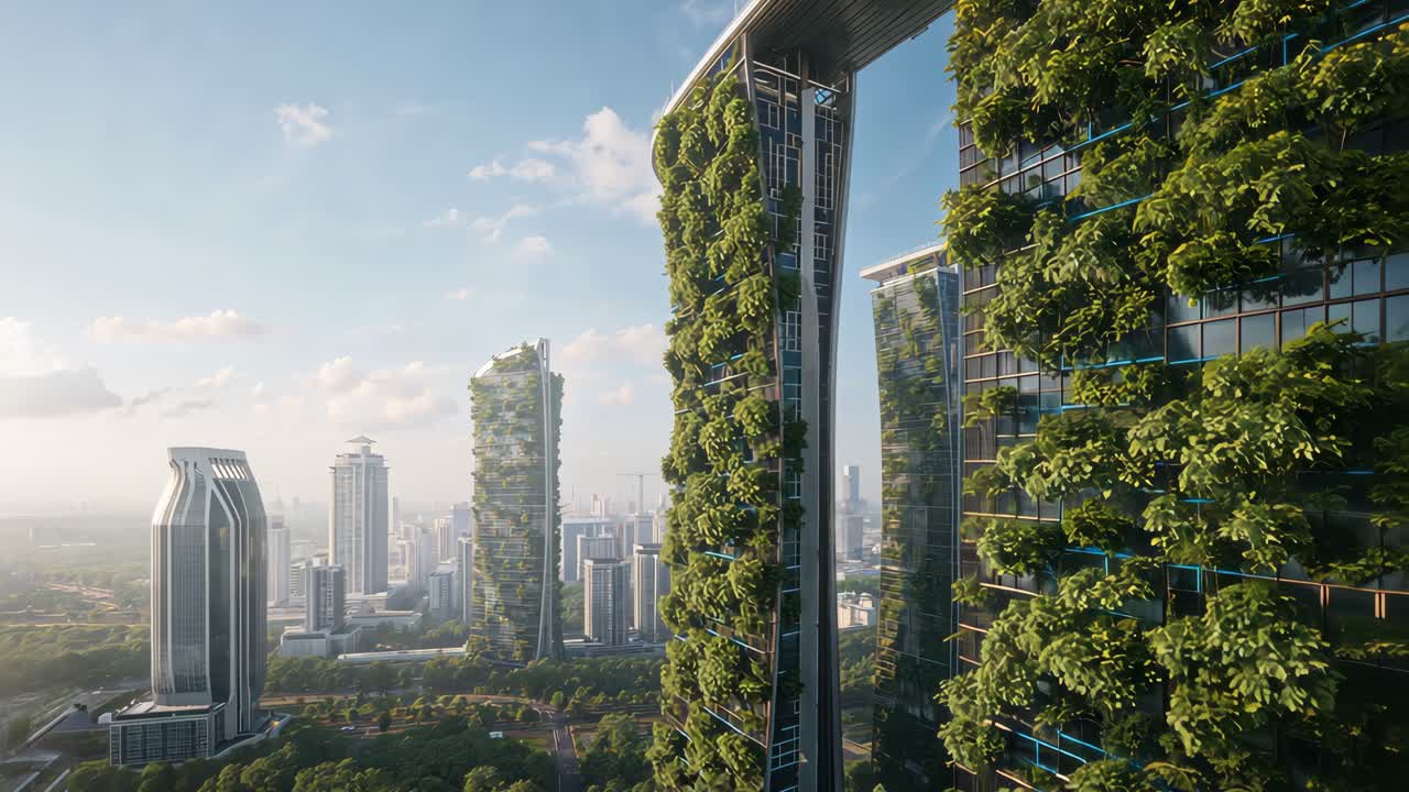 Rascacielos verdes y diseño urbano sostenible