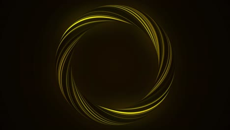 abstract glowing yellow spiral oval