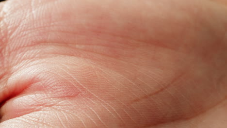 close-up of hand skin texture