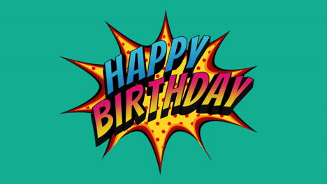 Animated-closeup-Happy-Birthday-text-with-bombs-on-holiday-background