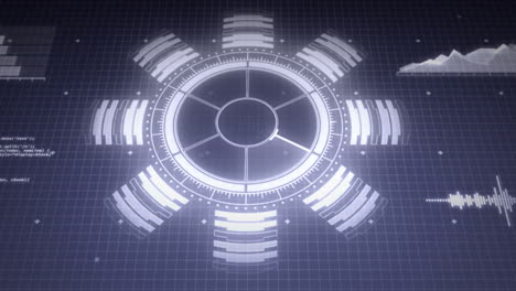 Animation of scope scanning and data processing over grid
