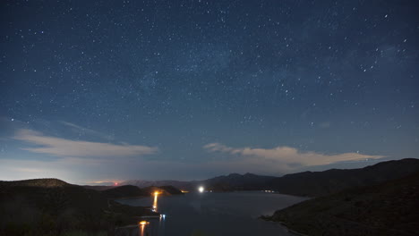 star time lapse over lake silverwood california
