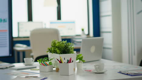 modern business meeting zone interior with conference table