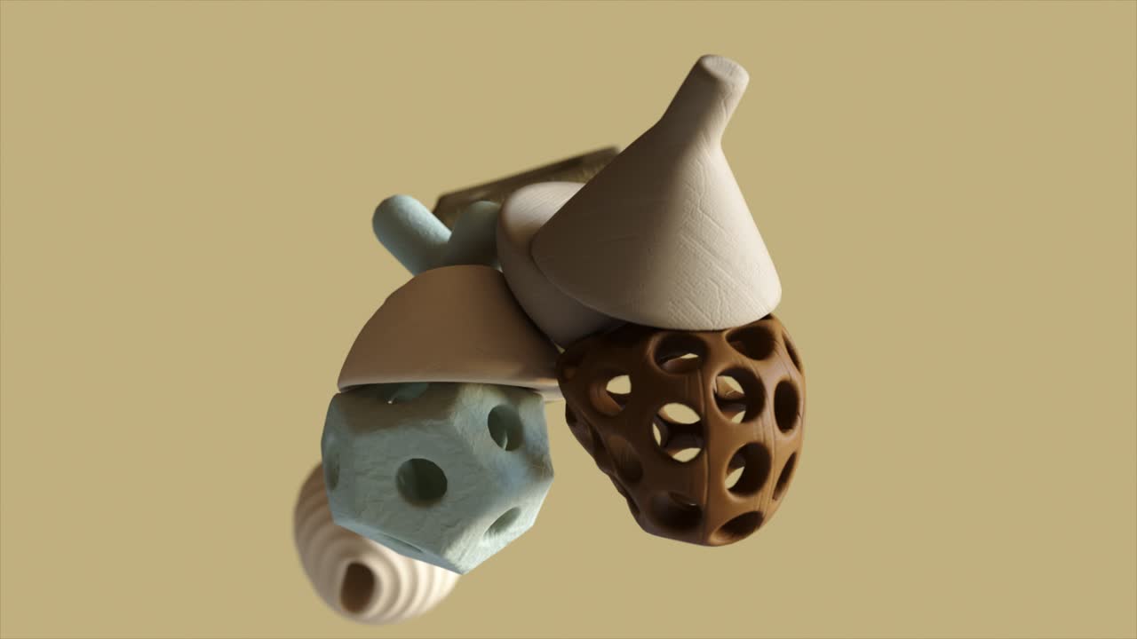 formas geométricas renderizadas en 3d abstractas