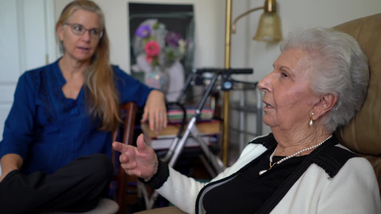 Elderly Woman with Daughter
