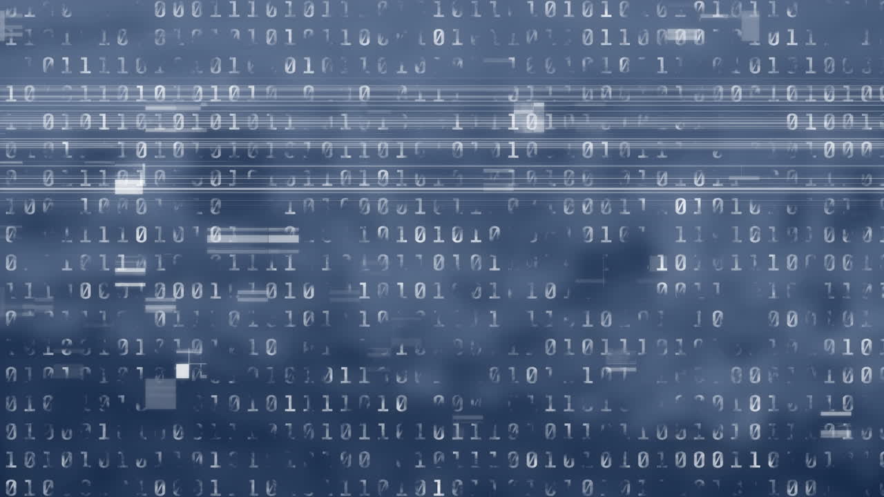 Animation of interference and binary coding over blurred background