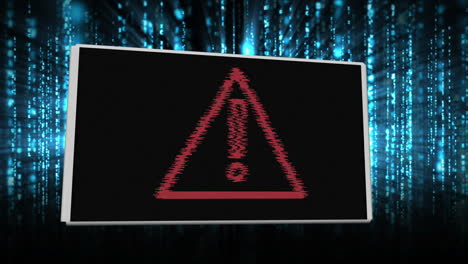 apertura del sobre para revelar el signo de advertencia rojo