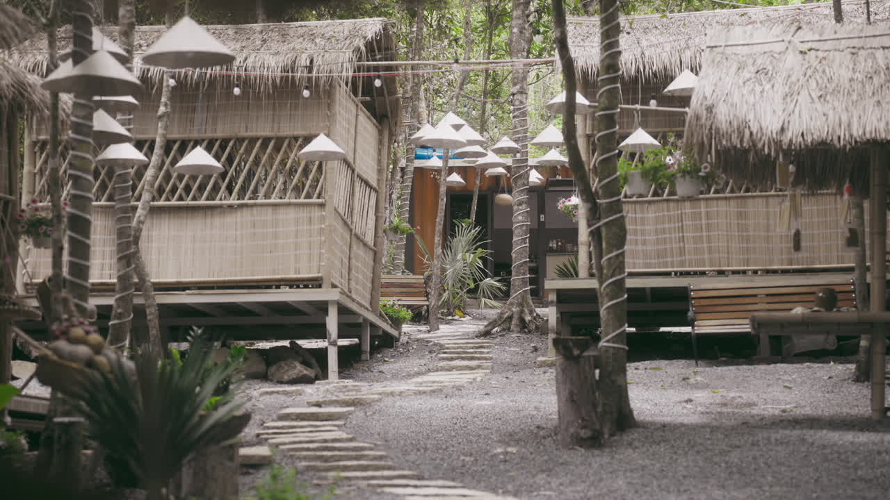 Tranquil Morning In A Rural Village Resort