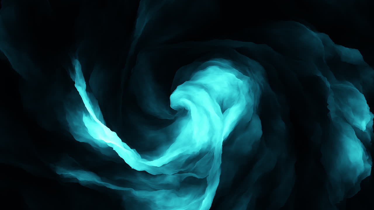 Blue spiral on black backdrop, exuding a sense of motion and depth. Simple yet captivating visual composition