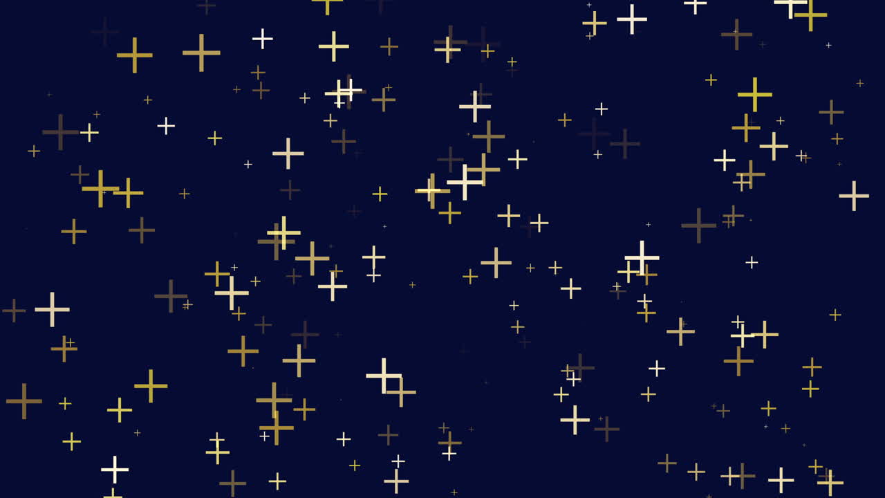 A simplistic and elegant image featuring a blue background adorned with striking gold stars forming a cross-like pattern, creating a celestial and harmonious aesthetic
