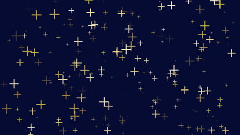 a simplistic and elegant image featuring a blue background adorned with striking gold stars forming a cross-like pattern, creating a celestial and harmonious aesthetic