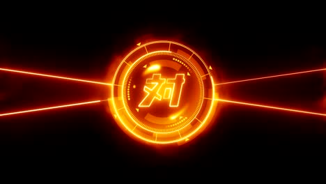 futuristic sports game loop animation. versus battle fight background. radar neon display. chinese character "versus". japanese letter element. game control.