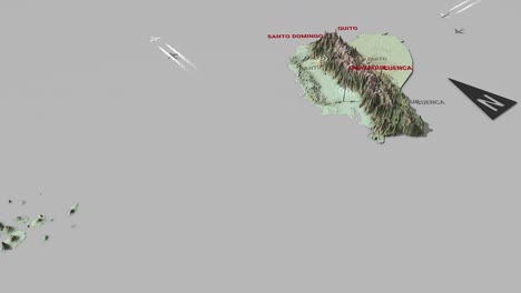 3d terrain map ecuador