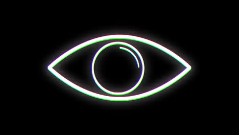 drawing of eye on black background