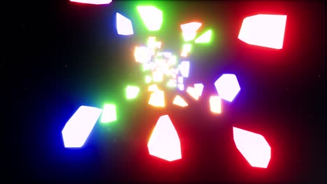 fondo del ciberespacio del túnel de neón. roca de neón, forma geométrica, imágenes de portada minimalistas en 4k