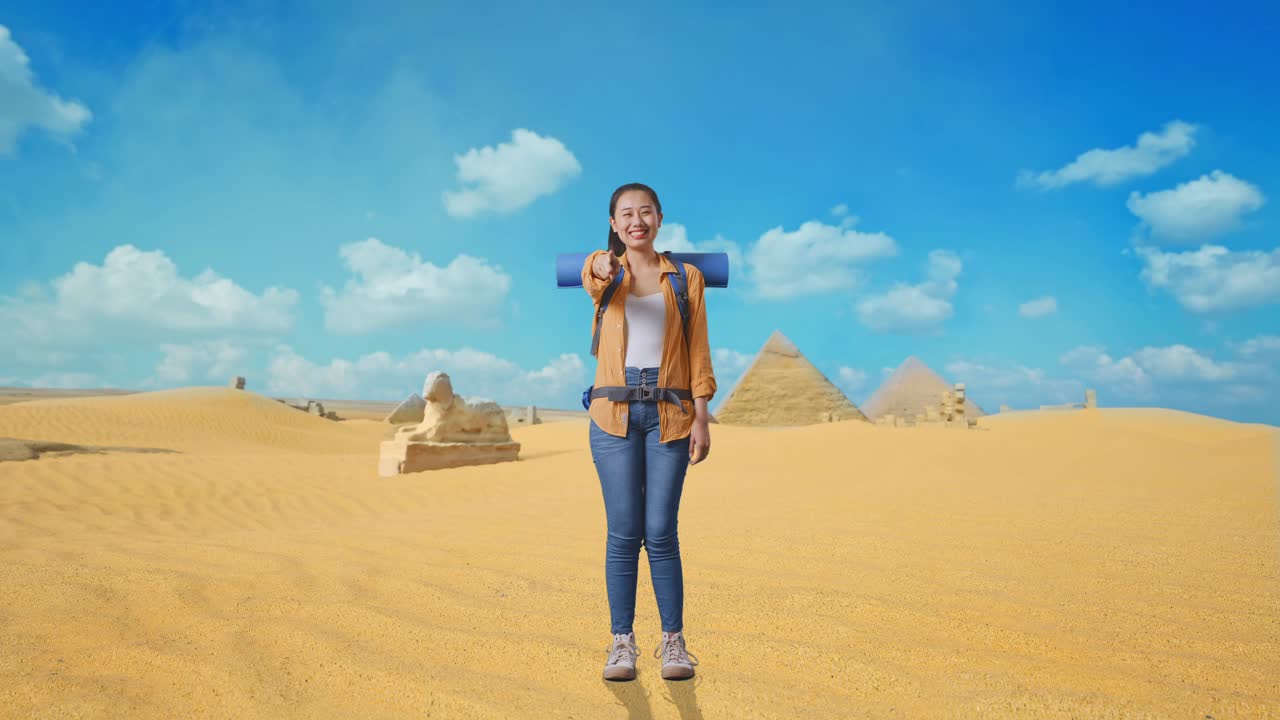 Woman Traveler in Egyptian Desert