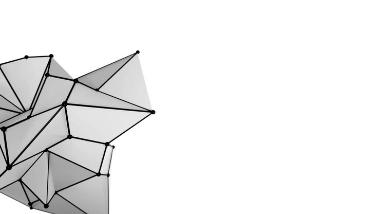 4K Abstract Collapsing Polygons.