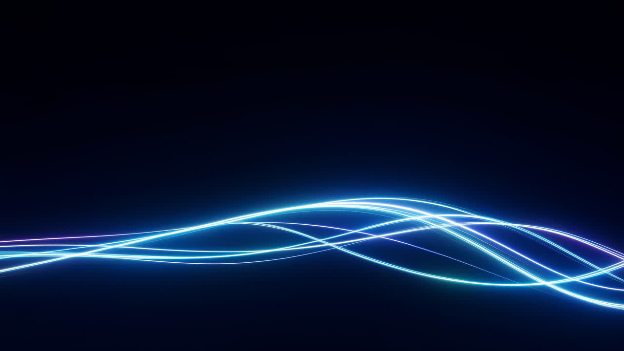 Abstract Glowing Blue and Purple Wavy Lines Motion Background | Premium ...