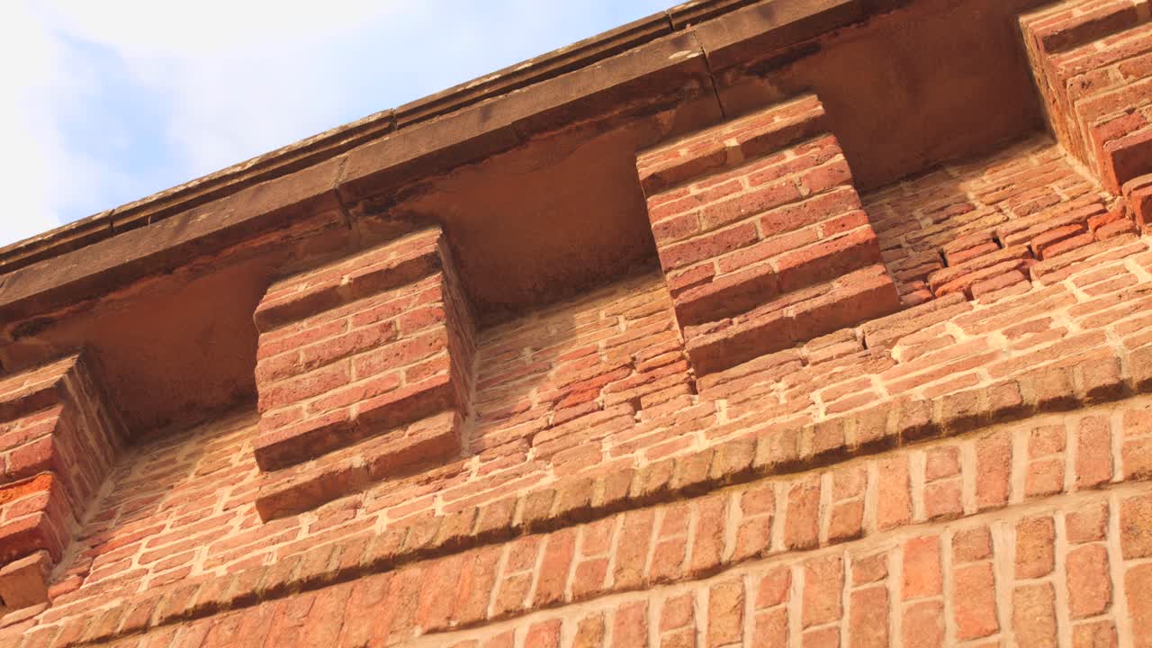 Close-up view of a functional historic railway bridge in Albi, France