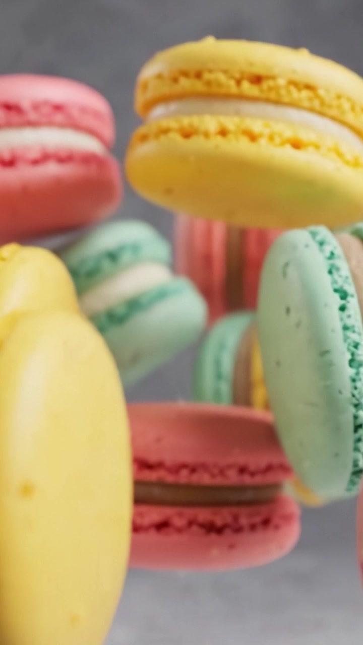 A Colorful Collection of Assorted Macarons Showcasing Vibrant Colors and Textures, Perfectly Displayed as a Sweet Treat for Any Occasion