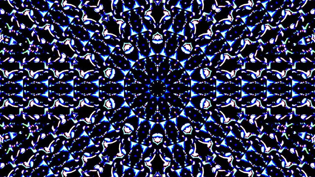 Beautiful abstract kaleidoscope that shines, a radiant light that regulates the subtle movements