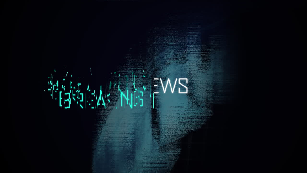 animación de palabras noticias de última hora escritas con el globo en el fondo