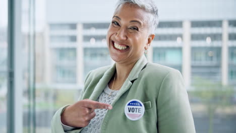 woman voter, pin and government election