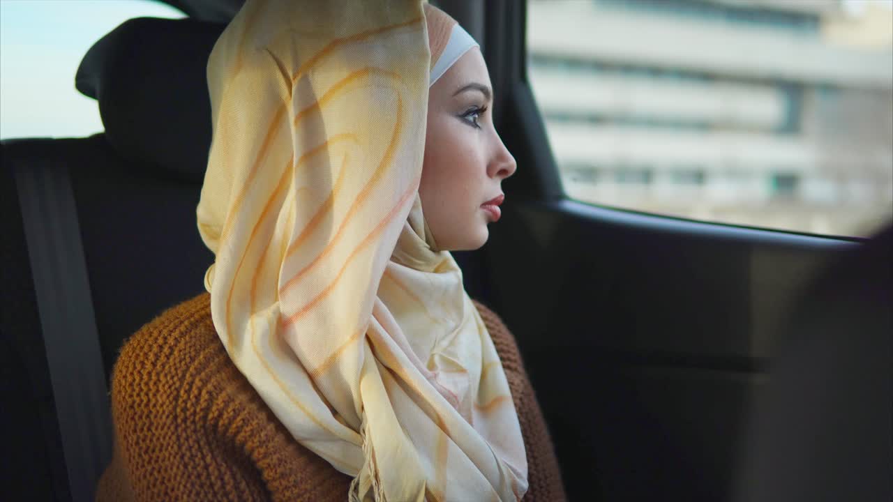 Muslim Woman in Car
