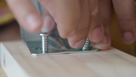 assembling furniture with screws