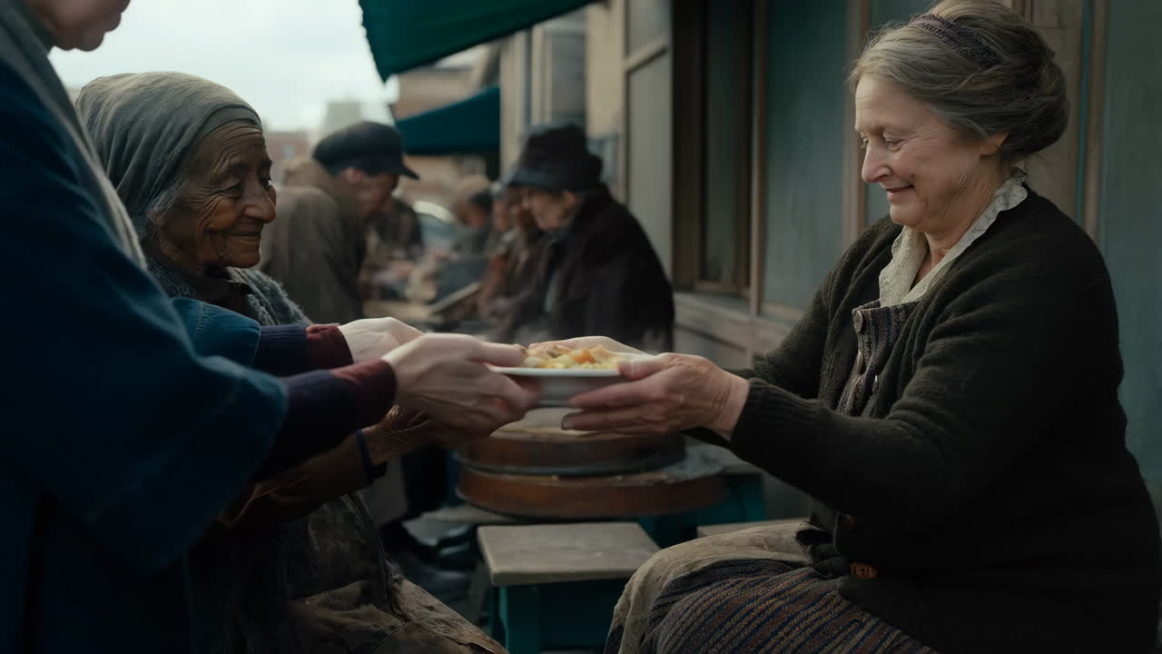 Sharing Food in a Historical Setting