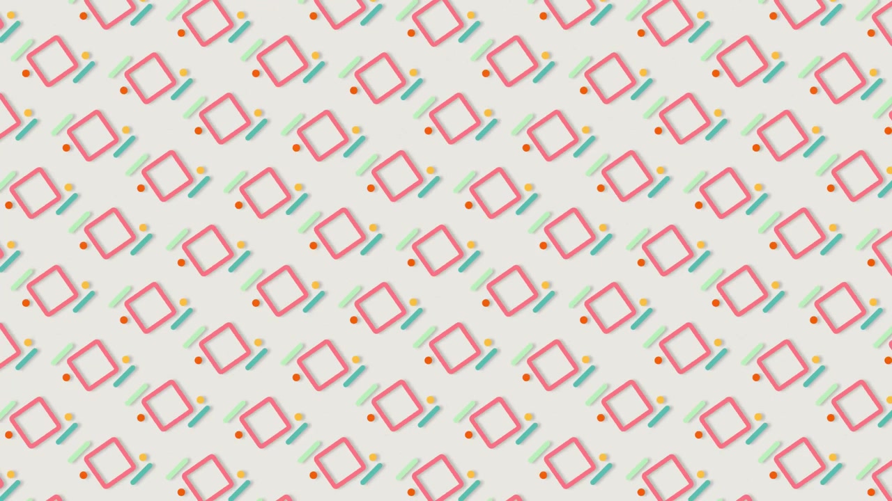 Animated Geometric Pattern with Morphing Diamonds and Circles